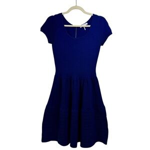 Sandro pre-loved scoop neck cap sleeve fit & flare knit dress